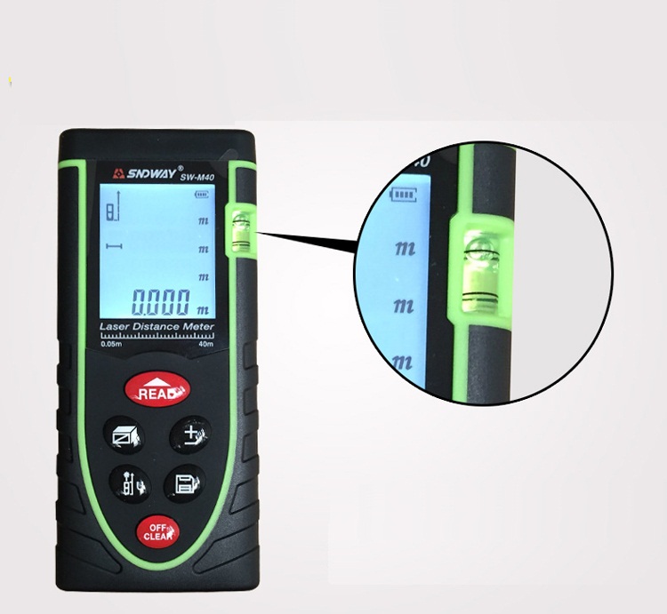 bọt thủy trên máy đo khoảng cách laser snd way