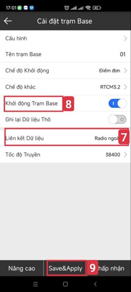 Khởi động trạm base