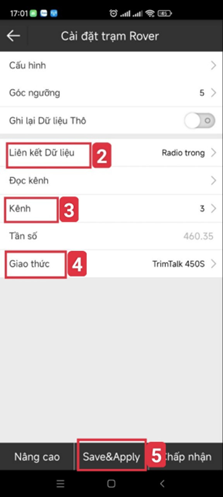 Liên kết dữ liệu thì chọn radio trong