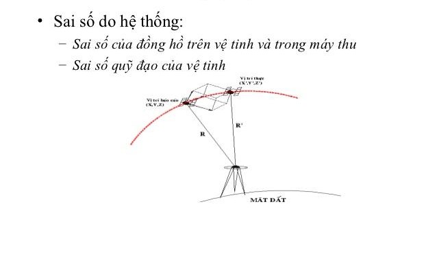 Sai số máy RTK do vệ tinh