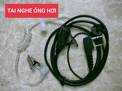 sử dụng tai nghe bộ đàm Kenwood ống hơi